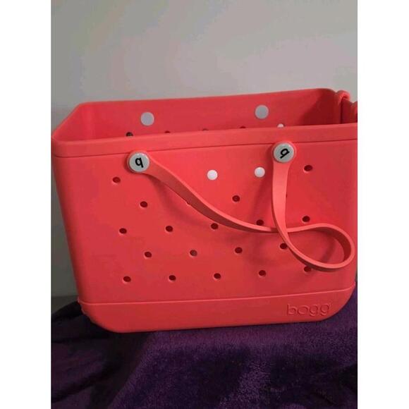 XL BOGG BAG COMBO Coral Large Tote Beach Bag With Cooler & Cup Caddy - Picture 6 of 11